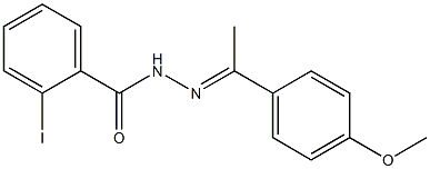 2-iodo-N'-[(E)-1-(4-methoxyphenyl)ethylidene]benzohydrazide Struktur