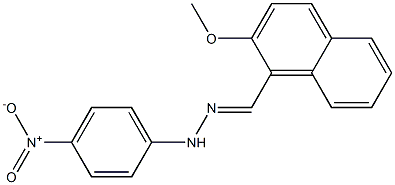 2-methoxy-1-naphthaldehyde N-(4-nitrophenyl)hydrazone Struktur