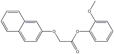 2-methoxyphenyl 2-(2-naphthyloxy)acetate Struktur