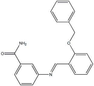 3-({(E)-[2-(benzyloxy)phenyl]methylidene}amino)benzamide Struktur