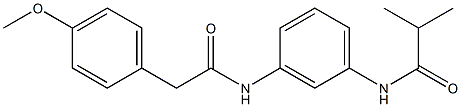 N-(3-{[2-(4-methoxyphenyl)acetyl]amino}phenyl)-2-methylpropanamide Struktur