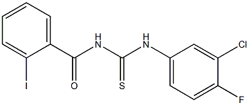 N-(3-chloro-4-fluorophenyl)-N'-(2-iodobenzoyl)thiourea Struktur