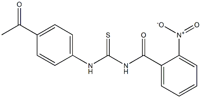 N-(4-acetylphenyl)-N'-(2-nitrobenzoyl)thiourea Struktur