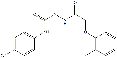 N-(4-chlorophenyl)-2-[2-(2,6-dimethylphenoxy)acetyl]-1-hydrazinecarboxamide Struktur