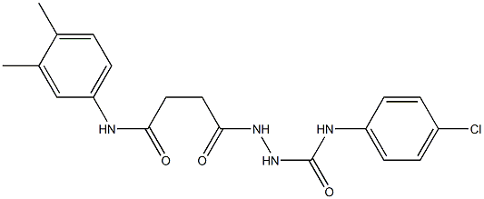 N-(4-chlorophenyl)-2-[4-(3,4-dimethylanilino)-4-oxobutanoyl]-1-hydrazinecarboxamide Struktur