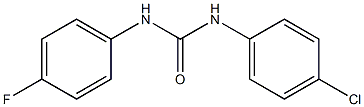 N-(4-chlorophenyl)-N'-(4-fluorophenyl)urea Struktur