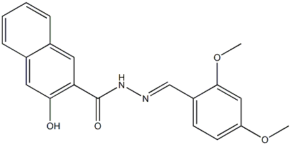 N'-[(E)-(2,4-dimethoxyphenyl)methylidene]-3-hydroxy-2-naphthohydrazide Struktur