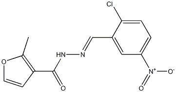 N'-[(E)-(2-chloro-5-nitrophenyl)methylidene]-2-methyl-3-furohydrazide Struktur