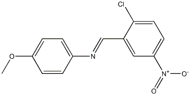 N-[(E)-(2-chloro-5-nitrophenyl)methylidene]-N-(4-methoxyphenyl)amine Struktur