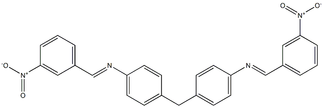 N-[(E)-(3-nitrophenyl)methylidene]-N-[4-(4-{[(E)-(3-nitrophenyl)methylidene]amino}benzyl)phenyl]amine Struktur