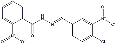 N'-[(E)-(4-chloro-3-nitrophenyl)methylidene]-2-nitrobenzohydrazide Struktur