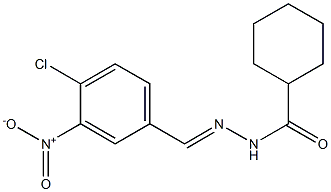 N'-[(E)-(4-chloro-3-nitrophenyl)methylidene]cyclohexanecarbohydrazide Struktur