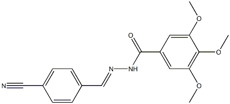 N'-[(E)-(4-cyanophenyl)methylidene]-3,4,5-trimethoxybenzohydrazide Struktur