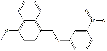 N-[(E)-(4-methoxy-1-naphthyl)methylidene]-N-(3-nitrophenyl)amine Struktur