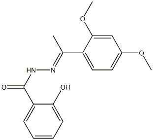 N'-[(E)-1-(2,4-dimethoxyphenyl)ethylidene]-2-hydroxybenzohydrazide Struktur