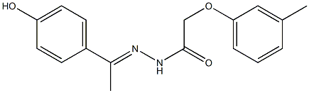 N'-[(E)-1-(4-hydroxyphenyl)ethylidene]-2-(3-methylphenoxy)acetohydrazide Struktur