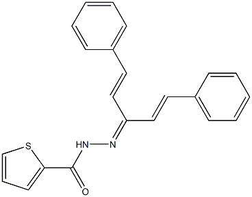 N'-{(E)-3-phenyl-1-[(E)-2-phenylethenyl]-2-propenylidene}-2-thiophenecarbohydrazide Struktur