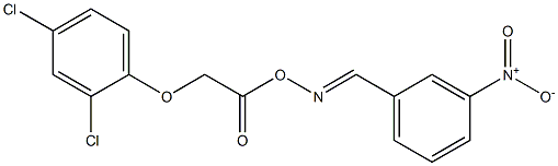 2,4-dichloro-1-[2-({[(E)-(3-nitrophenyl)methylidene]amino}oxy)-2-oxoethoxy]benzene Struktur