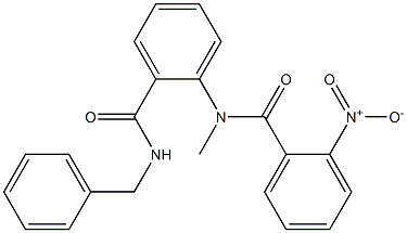 N-{2-[(benzylamino)carbonyl]phenyl}-N-methyl-2-nitrobenzamide Struktur