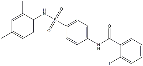 N-{4-[(2,4-dimethylanilino)sulfonyl]phenyl}-2-iodobenzamide Struktur