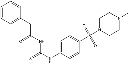 N-{4-[(4-methyl-1-piperazinyl)sulfonyl]phenyl}-N'-(2-phenylacetyl)thiourea Struktur