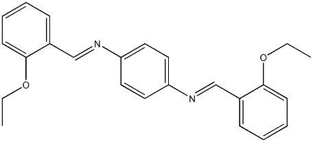 N-[(E)-(2-ethoxyphenyl)methylidene]-N-(4-{[(E)-(2-ethoxyphenyl)methylidene]amino}phenyl)amine Struktur