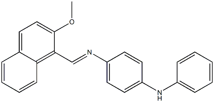 N-(4-anilinophenyl)-N-[(E)-(2-methoxy-1-naphthyl)methylidene]amine Struktur