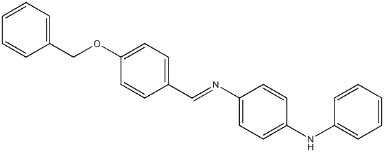 N-(4-anilinophenyl)-N-{(E)-[4-(benzyloxy)phenyl]methylidene}amine Struktur