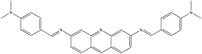 N-{(E)-[4-(dimethylamino)phenyl]methylidene}-N-[6-({(E)-[4-(dimethylamino)phenyl]methylidene}amino)-3-acridinyl]amine Struktur