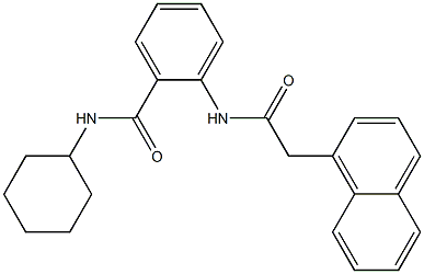 N-cyclohexyl-2-{[2-(1-naphthyl)acetyl]amino}benzamide Struktur