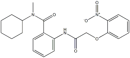 N-cyclohexyl-N-methyl-2-{[2-(2-nitrophenoxy)acetyl]amino}benzamide Struktur