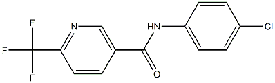 N-(4-chlorophenyl)-6-(trifluoromethyl)nicotinamide Struktur