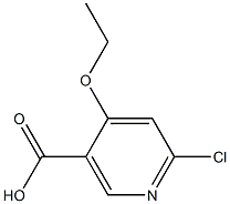 6-Chloro-4-ethoxynicotinic acid ,97% Struktur