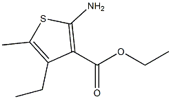 2-Amino-4-ethyl-5-methyl-thiophene-3-carboxylic acid ethyl ester ,97% Struktur