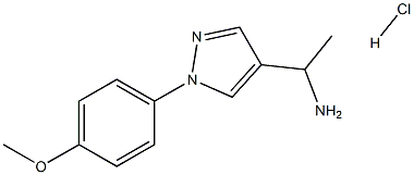 1-[1-(4-methoxyphenyl)-1H-pyrazol-4-yl]ethanamine hydrochloride Struktur