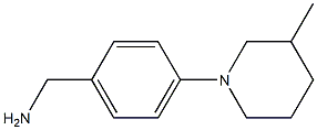 1-[4-(3-methylpiperidin-1-yl)phenyl]methanamine Struktur