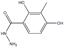 2,4-dihydroxy-3-methylbenzohydrazide Struktur