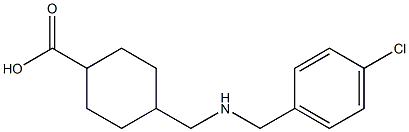 4-{[(4-chlorobenzyl)amino]methyl}cyclohexanecarboxylic acid Struktur