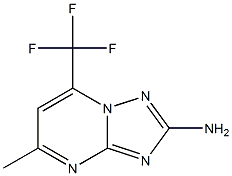 5-methyl-7-(trifluoromethyl)[1,2,4]triazolo[1,5-a]pyrimidin-2-amine Struktur