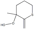 (Tetrahydro-3-methyl-2-methylene-2H-thiopyran)-3-yl hydroperoxide Struktur