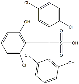 (2,5-Dichlorophenyl)bis(2-chloro-6-hydroxyphenyl)methanesulfonic acid Struktur