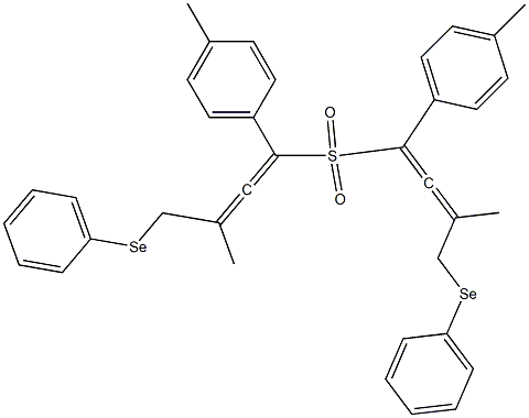 (4-Methylphenyl)(3-methyl-4-phenylseleno-1,2-butadienyl) sulfone Struktur