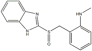 2-[[2-[Methylamino]benzyl]sulfinyl]-1H-benzimidazole Struktur