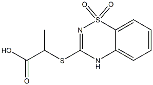 3-[(1-Carboxyethyl)thio]-4H-1,2,4-benzothiadiazine 1,1-dioxide Struktur