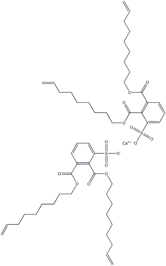 Bis[2,3-di(8-nonenyloxycarbonyl)benzenesulfonic acid]calcium salt Struktur