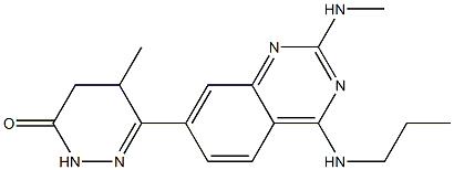 4,5-Dihydro-5-methyl-6-(2-methylamino-4-propylaminoquinazolin-7-yl)pyridazin-3(2H)-one Struktur