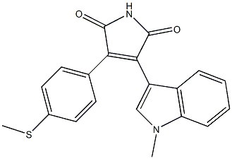 3-(1-Methyl-1H-indol-3-yl)-4-(4-methylthiophenyl)-1H-pyrrole-2,5-dione Struktur