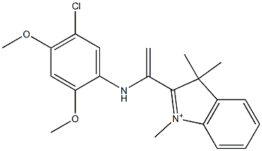 2-[1-(5-Chloro-2,4-dimethoxyanilino)ethenyl]-1,3,3-trimethyl-3H-indolium Struktur