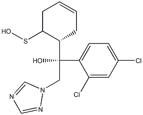 (1R)-1-(2,4-Dichlorophenyl)-1-[[(2R)-tetrahydro-3-oxothiophen]-2-yl]-2-(1H-1,2,4-triazol-1-yl)ethanol Struktur