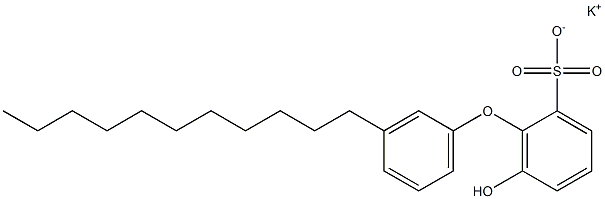 6-Hydroxy-3'-undecyl[oxybisbenzene]-2-sulfonic acid potassium salt Struktur